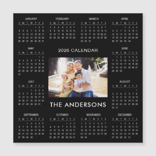 Add Your Own Family Photo 2026 Calendar Magnet