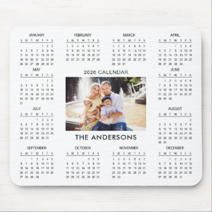 Add Your Own Family Photo 2026 Calendar    Mouse Mat