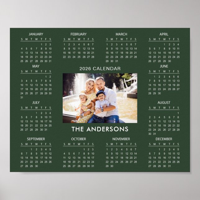Add Your Own Family Photo 2026 Calendar |  Poster (Front)