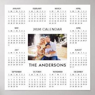 Add Your Own Family Photo 2026 Calendar Poster