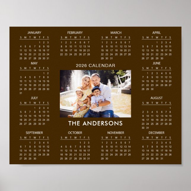 Add Your Own Family Photo 2026 Calendar |  Poster (Front)