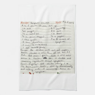 Add your own favourite recipe grandma mum's custom tea towel