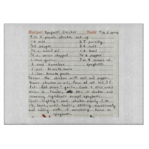 Add your own favourite recipe mum grandma's custom cutting board