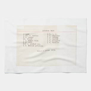 Add your own grandma mum's favourite recipe custom tea towel