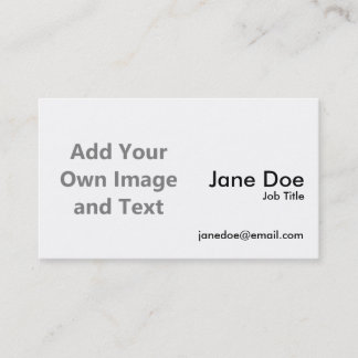 Add Your Own Image And Text Business Card