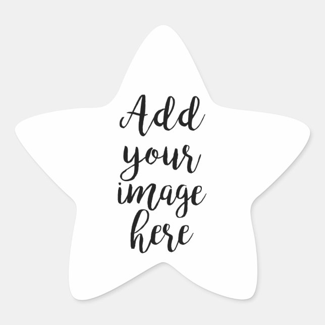 Add your own Image customisable Star Sticker (Front)