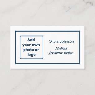 Add your own image photo logo minimalist freelance business card