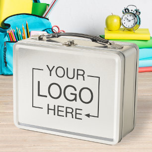 Add Your Own Image Photo or Custom Company Logo Metal Lunch Box