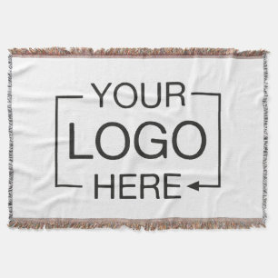 Add Your Own Image Photo or Custom Company Logo Throw Blanket