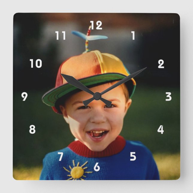 Add Your Own Image Precious Personalise Square Wall Clock (Front)