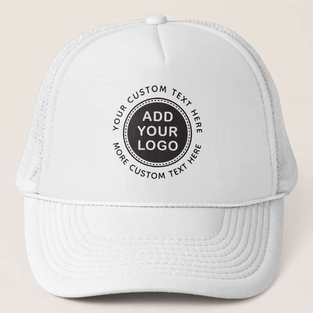Add your own logo and text trucker hat (Front)