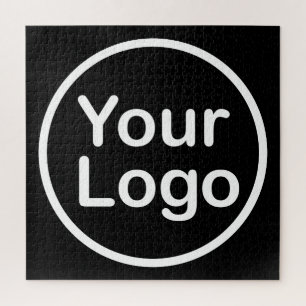 Add Your Own Logo   Black Background Jigsaw Puzzle