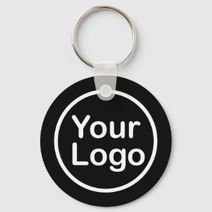 Add Your Own Logo Black Background Key Ring