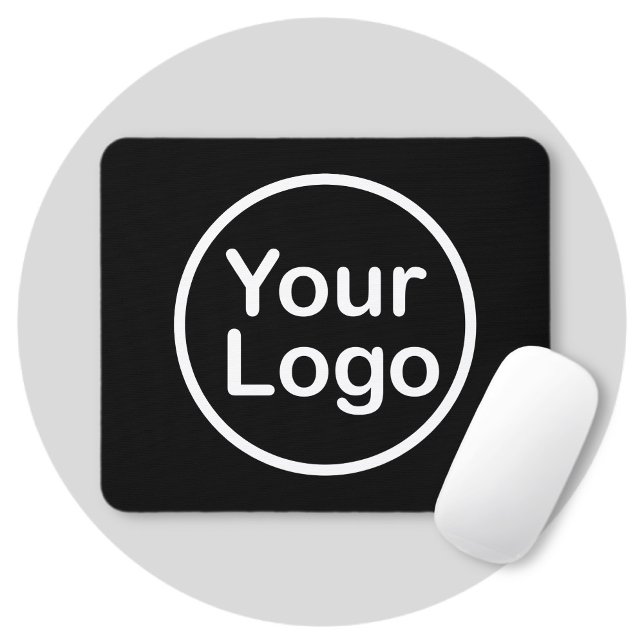 Add Your Own Logo | Black Background Mouse Mat (Creator Uploaded)