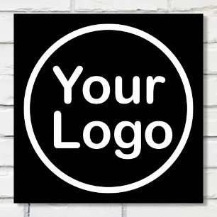 Add Your Own Logo Black Background Poster