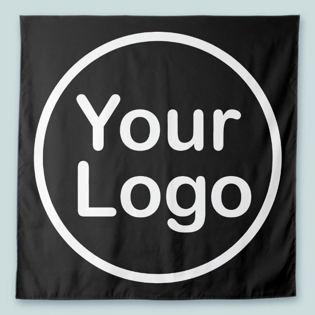 Add Your Own Logo | Black Background Tapestry (Creator Uploaded)