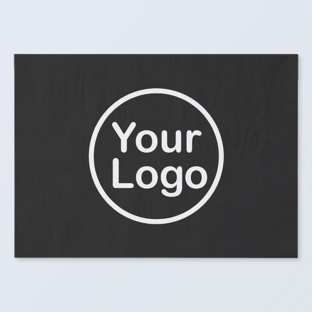 Add Your Own Logo | Black Background Tissue Paper (Creator Uploaded)