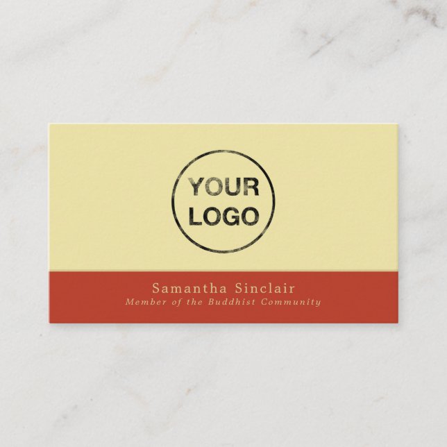 Add Your Own Logo, Buddhism, Buddhist Business Card (Front)