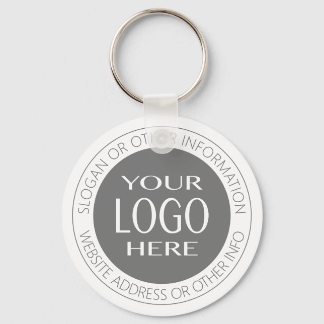 Add Your Own Logo & Circular Text Key Ring (Front)