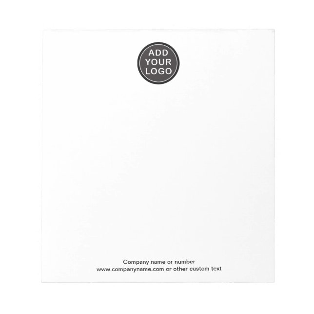 Add your own logo custom business notepad (Front)