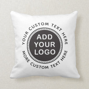 Add your own logo custom text promotional template cushion