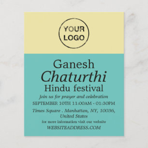 Add Your Own Logo, Hindu Event Advertising Flyer