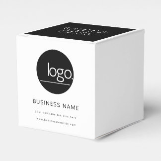 ADD YOUR OWN LOGO WHITE BLACK BUSINESS INGREDIENTS FAVOUR BOX