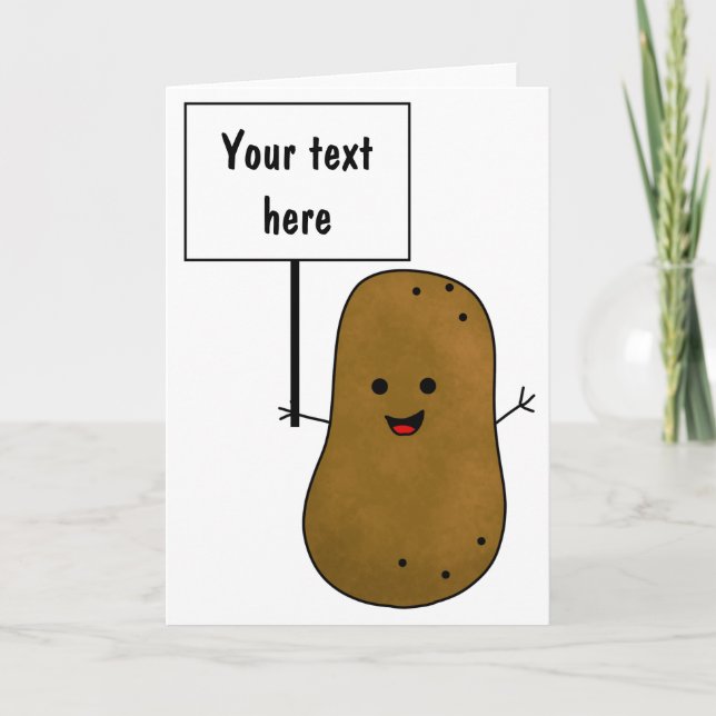 Add Your Own Message, Potato Card (Front)