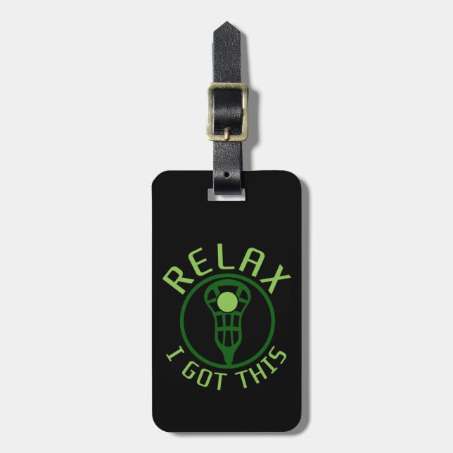 Add Your Own Name Address Lacrosse Luggage Tag (Front Vertical)