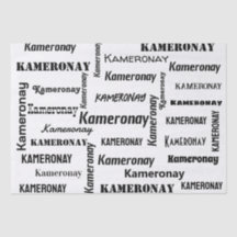 Add Your Own Name Black and White Custom