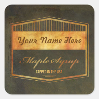 Add Your Own Name Brand Maple Syrup Label Sticker