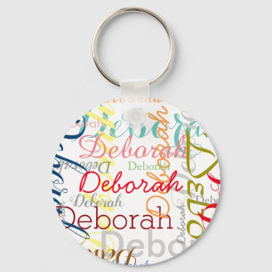 add your own name to create colourful names key ring