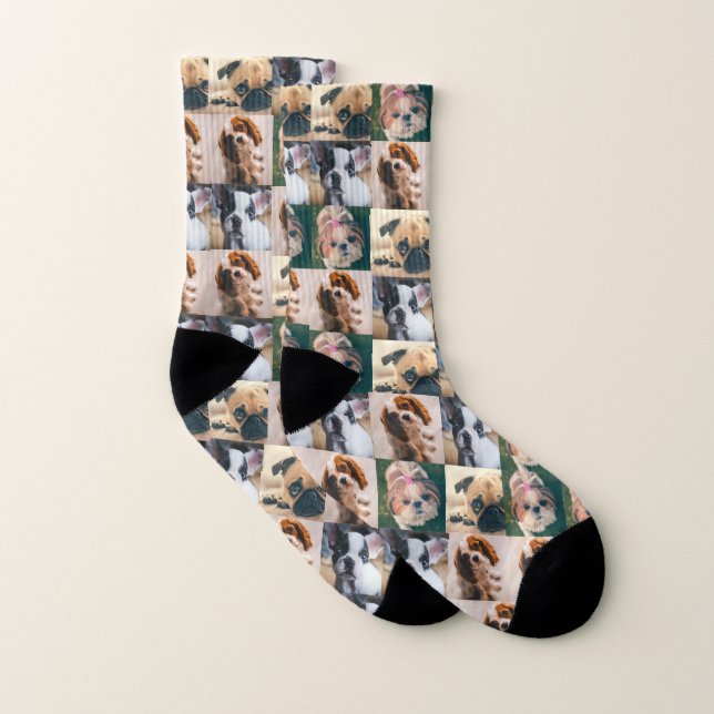 Add your own pet photos x4 socks (Pair)