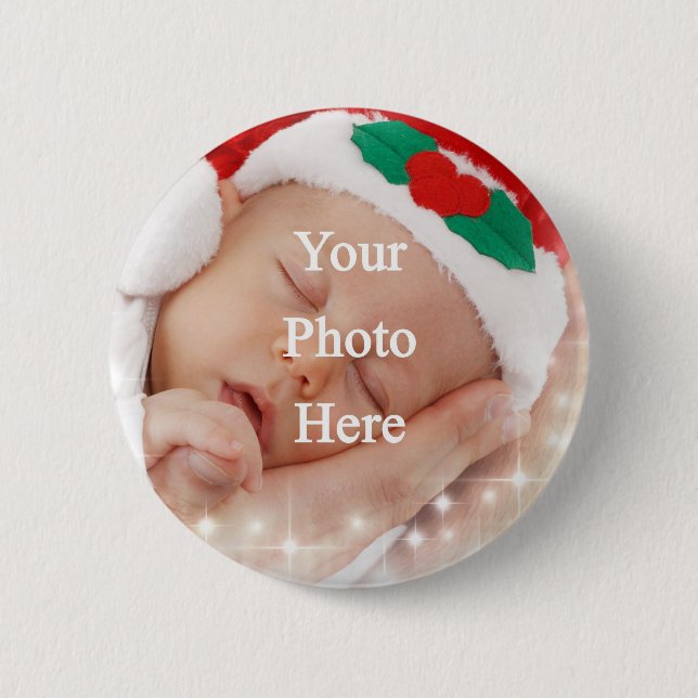 Add your own photo 6 cm round badge (Front)
