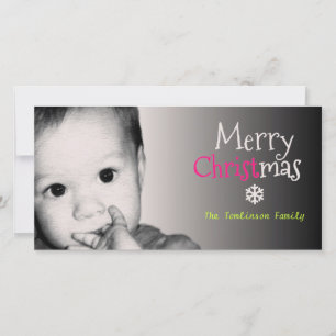 Add Your Own Photo and Custom Name Christmas - Holiday Card