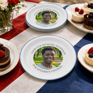Add Your Own Photo and Election Campaign Title Paper Plate