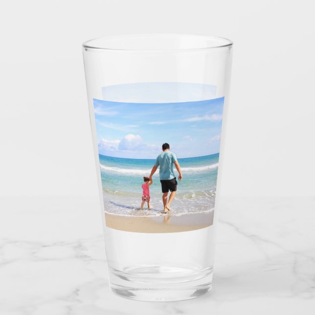 Add Your Own Photo and/or Text Drinking  Glass (Front)