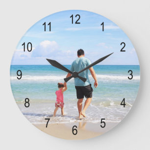 Add Your Own Photo and/or Text Large Clock