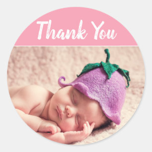 Add Your Own Photo Baby Girl Shower Stickers