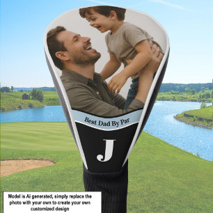 Add your own photo Best Dad template Golf Head Cover