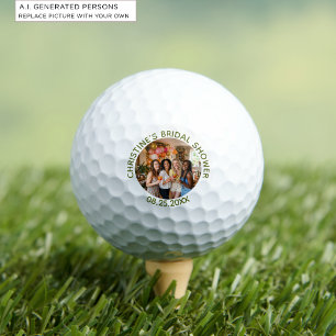 Add Your Own Photo Chic Bridal Shower Favour Golf Balls