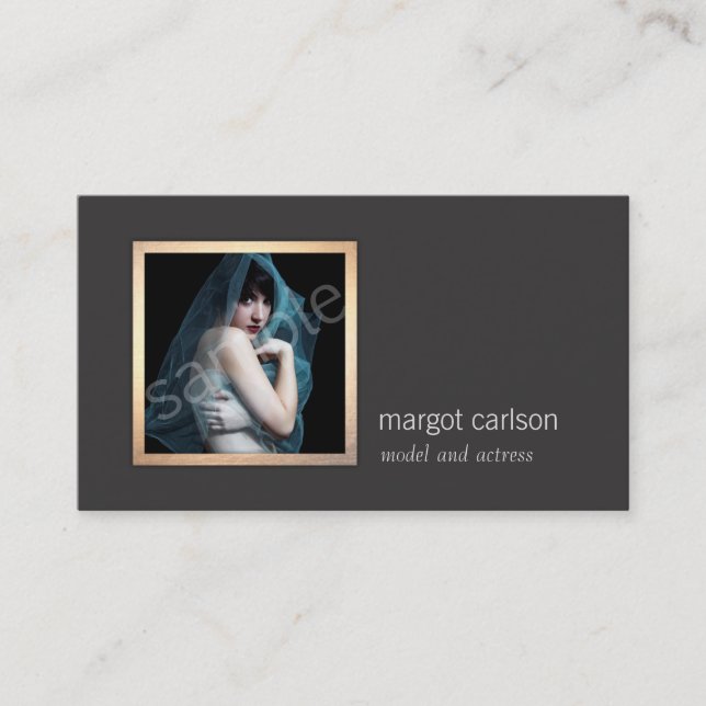 Add Your Own Photo Chic Fashion Photography Business Card (Front)