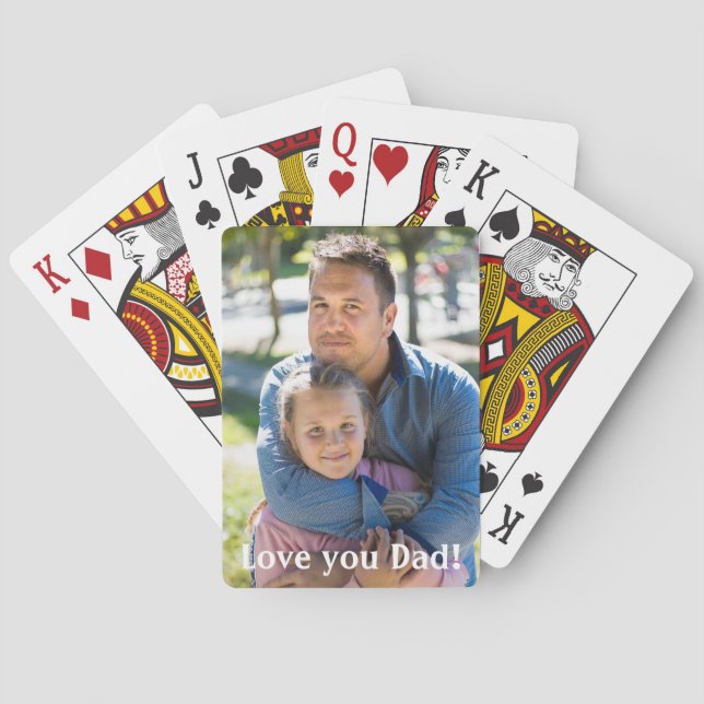 Add your own photo custom Father's Day Playing Cards (Back)