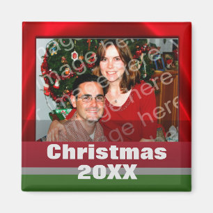 Add Your Own Photo Custom Holiday Magnets