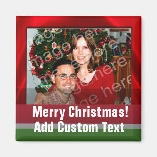 Add Your Own Photo Custom Holiday Magnets