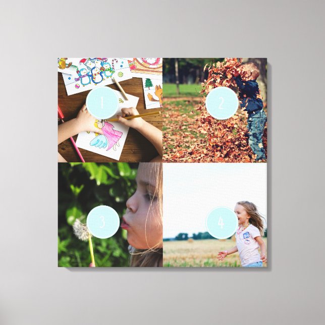 Add your own Photo Customisable 4 images Canvas (Front)