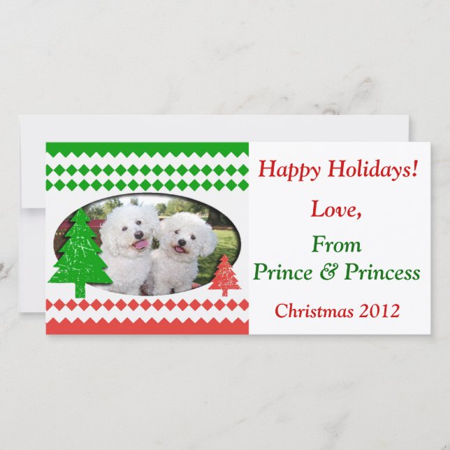 Add Your Own Photo Cute Holiday Card (Front)