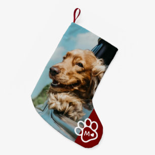Add Your Own Photo Dog Pets Monogram Small Christmas Stocking