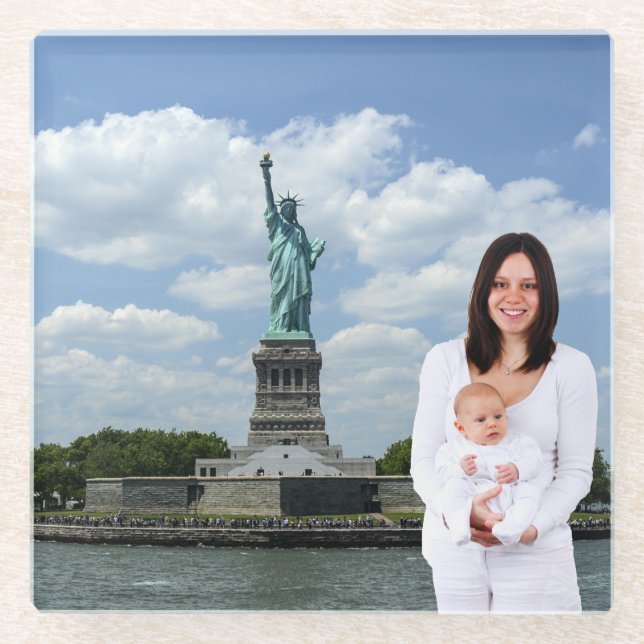 ADD YOUR OWN PHOTO GLASS COASTER (Front)