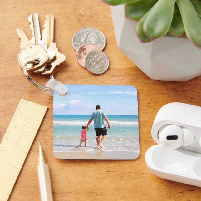 Add Your Own Photo or Text Aluminium Key Ring (Desk)
